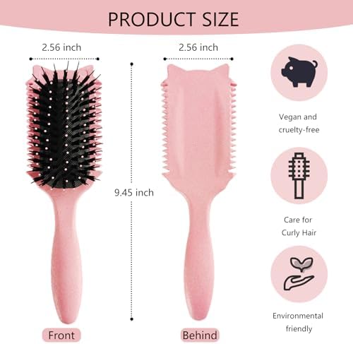 Curl Defining Brush, Curl Hair Brushes, Curl Define Styling Brush, For Combing and Shaping Curls in All Hairstyles to Reduce Pulling Travel Size - Image 6
