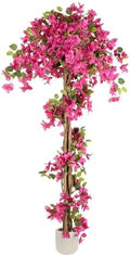 Romantic Season 6FT Artificial Bougainvillea Tree, Faux Silk Bougainvillea Plant with Pot for Indoor Outdoor Decor, Tall Fake Tropical Tree for Home, Office, Patio, Balcony, Wedding Decoration by RomanticSeason