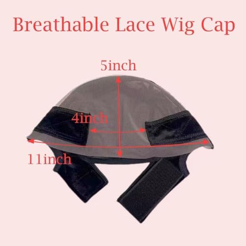 Lace Wig Grip Cap for Glueless Wig 11x5 Large Lace Reusable Wig Cap for Lace Frontal Wigs to Keep Wigs in Place, Adjustable Wig Cap with Non Slip Grip Band for Women (Black) - Image 5