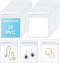 HOMEHIVE Travel Jewelry Bags, 20Pcs Clear Travel Jewelry Organizer, Portable Anti Tarnish Jewelry Storage Pouch Bag Gift for Women Girl, 20Pcs Clear Bags by HOMEHIVE