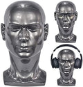 FanLin Male Mannequin Head Professional Manikin Head for Display Wigs Hats Headphone Mask Sunglasses Jewelry and Scravat Display Stand (Bright Gray) by FanLin