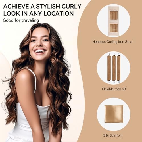 Heatless Curls Overnight Hair Care Set - Jumbo Velvet Hair Curlers - Image 5