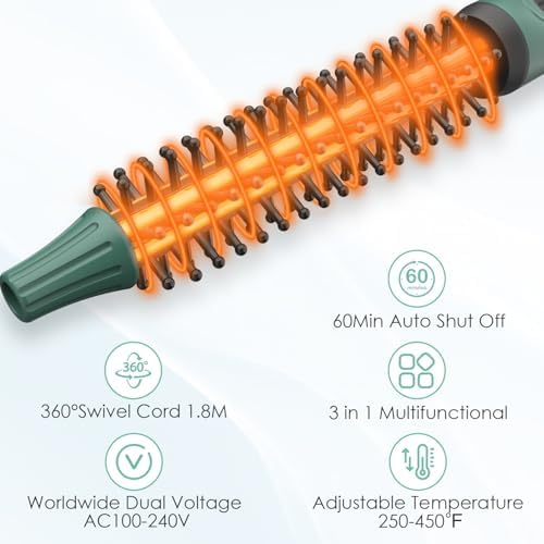 BANGMENG Mini Barrel Thermal Brush for Short Hair 0.35 Inch Curling Brush - Image 4