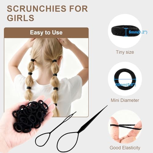 400 Pcs Toddler Hair Ties, Small No Damage Elastic Hair Bands - Image 3