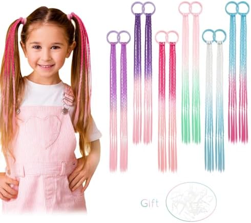 Dreamlover Colored Braided Hair Extensions for Kids, 12 Pieces by Dreamlover