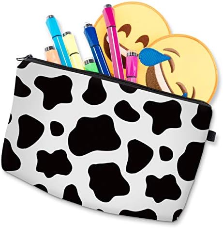 Deanfun Cosmetic Bag for Women Trendy Makeup Bags Organizer Travel Waterproof Toiletries Bag Accessories Cow Point Gifts (52558) - Image 5