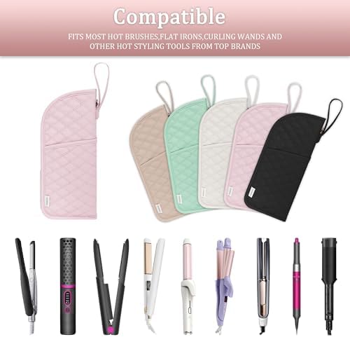 Lexeeco Hot Hair Tools Organizer Bag with Heat Resistant Mat 2 in 1 Pouch - Image 6
