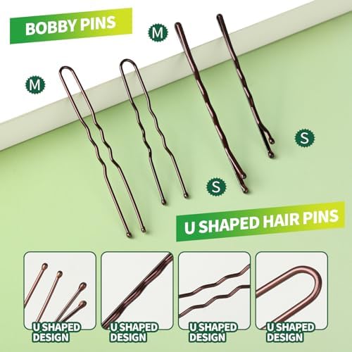 YGDZ Dance Hair Accessories Kit, Ballet Dance Stuff, Hair Nets for Buns, Bobby Pins Brown, Clear Elastic Hair Ties, Dance Competition Must Haves for Ballet Girls Women，Brown - Image 4