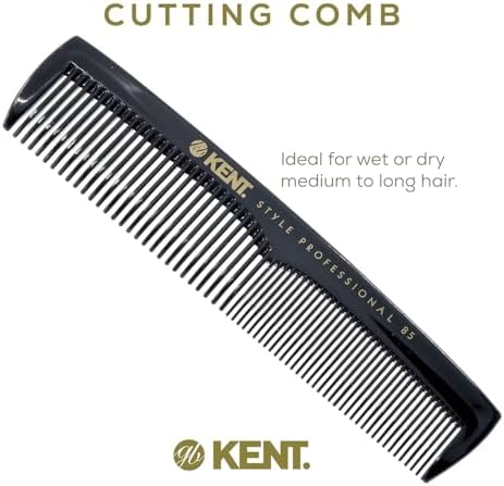Kent SPC85 5 inch Salon-Style Dressing Cutting Comb with Wide and Fine Teeth Professional Barber Haircut Comb for Styling and Teasing, Hard Rubber, Anti-static, Unbreakable & Heat Resistant - Image 4