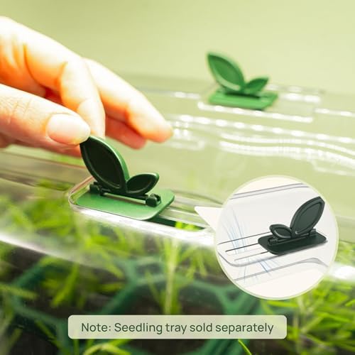Vego garden Seedling Dome Cover 10" x 20" Food-Grade PET Plastic with Drip Irrigation & Vented Airflow for Seeds Growing Starting 8 Packs - Image 3