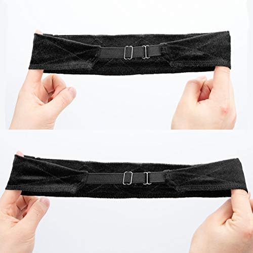 GEXWORLDWIDE GEX Wig Grip Band with Adjustable Elastic Closure Flexible Velvet No Slip Wig grip Headbands Cap for Wigs(Black) - Image 4