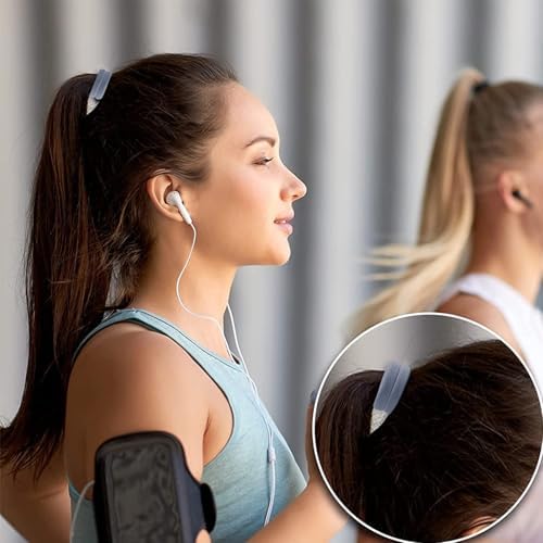 100PCS Elastic Cotton Hair Bands, Seamless No-Damage Ponytail Holders for Thick or Thin Hair, Soft Hair Accessories for Women and Girls, Coral Color - Image 7