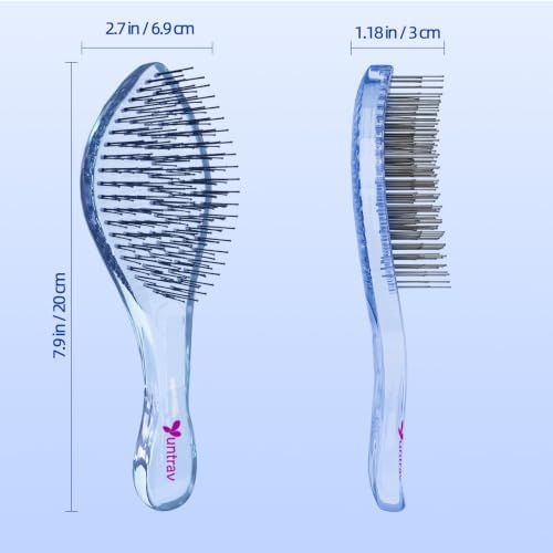 Detangling Hair Brush for Wet & Dry Hair (Blue) - Image 2
