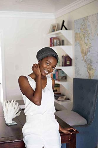 Grace Eleyae GE Women's Satin Lined Sleep Cap Slap Silky Beanie Soft Smooth & Stylish Hair Care Hat - Image 2