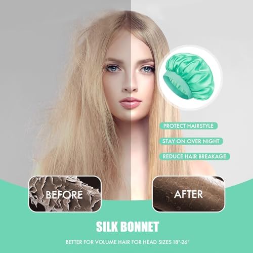Satin Silk Bonnet for Hair, Double Layer Sleep Cap for Men & Women - Image 5