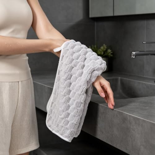 Cloud Velvet Hand Towels 3-Pack 14"x29.6" - Ultra Soft Microfiber Washcloths Set for Bathroom, Quick Dry Face & Hair Towels for Gym Spa - Image 2