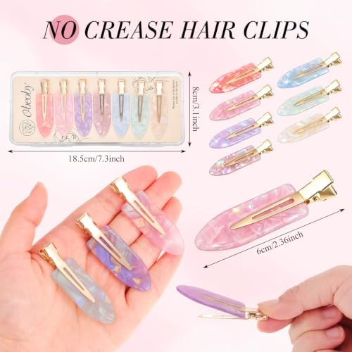 obeoby 14 Pcs No Crease Hair Clips For Women Girls Makeup Styling, 2.36 In - Image 3