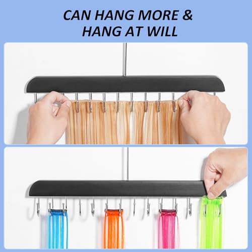 Hair Extension Holder with Clear Dustproof Bag, 14 Hooks Weft Rack - Image 4