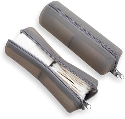 Cotton Round Swab Travel Case, 2-in-1 Beauty Organizer, (Black) - Image 2