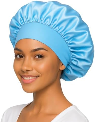 Satin Bonnet – Sleep Bonnet for Women and Men Curly Hair, Braids, and Natural Hairstyles (1pck) by EssentialAura