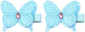 2 Pcs Butterfly Hair Clips for Girls, Fully Lined, Blue by Pinkoriart