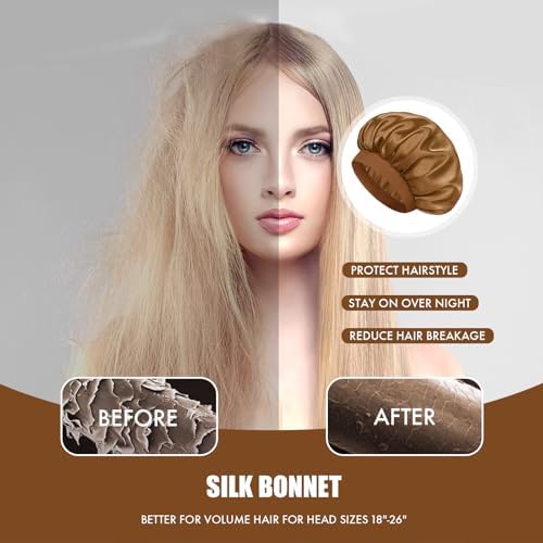 Satin Silk Bonnet for Hair, Double Layer Sleep Cap for Men & Women - Image 4