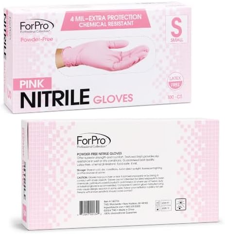 ForPro Disposable Nitrile Gloves, Chemical Resistant, Powder-Free, Latex-Free, Non-Sterile, Food Safe, 4 Mil - Image 3