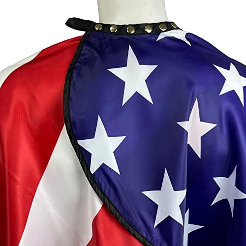 Pelocapa Barber Cape for Men, Haircut Cape Snap Closures, Professional Large Water-Resistant Hairdressing Gown for Hairstylist- 63”× 56”(American Flag Pattern) - Image 2