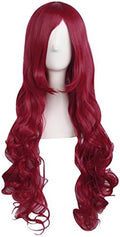 MapofBeauty 32" 80cm Long Hair Spiral Curly Cosplay Costume Wig (Dark Red) by MapofBeauty