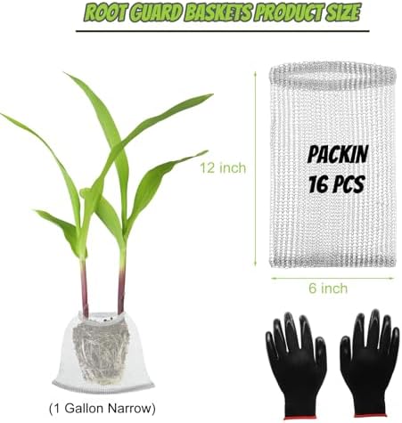 16 Pcs Gopher Baskets 1 Gallon Root Guard Proof Stainless Wire Steel Trap - Image 2