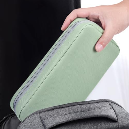 imComor Universal Electronics Accessories Case Bag, 2-Pack Portable Soft Carrying Case Bag Pouch Wire Cable Organizer for Hard Drive, Power Adapter, Laptop Mouse, Cosmetics Kit, Small+Big-Mint Green - Image 7