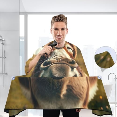 Donkey Laughing Barber Bib Hair Coloring Cape, 64.9 in x 55.1 in Haircut Capes Adults Men - Image 6