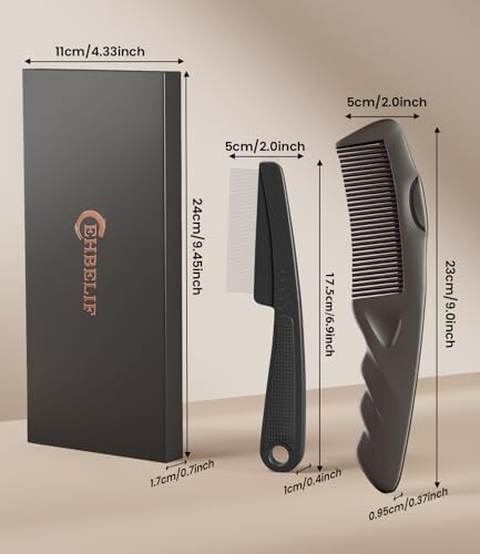 Dandruff Comb Removal 2PC Hollow Fine Tooth Scalp Detox Hair Care Tool - Image 6