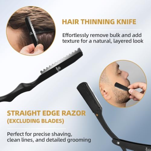 Hair Cutting Scissors Set with Thinning Shears for Home Use - Image 4