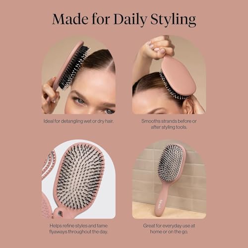 Kitsch Smooth & Polish Hair Brushes For Women and Men - Terracotta - Image 6
