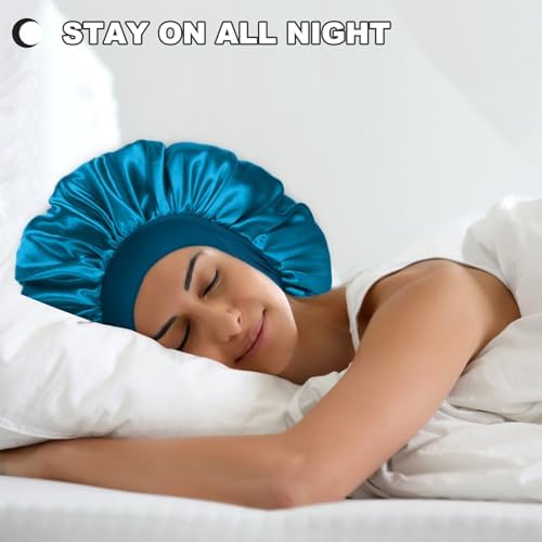 Extra Large Satin Bonnet Hair Cap for Women Men - Image 2