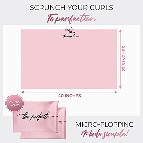 THE PERFECT HAIRCARE Microfiber Hair Plopping Towel Set – Super Absorbent Anti-Frizz Hair Drying Wrap + 2 Curl Scrunching Towels – Fast Drying, Lightweight Wrap for Women, Girls & All Hair Types - Image 3