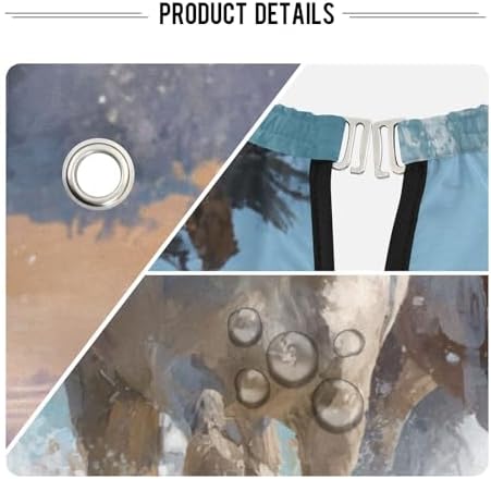 ALAZA Running Horse on Beach Barber Cape for Men Women, Waterproof Haircut Apron Beard Shaving Bib Hair Cutting Cloth 55 x 65 Inch - Image 4