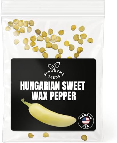 SproutMe Hungarian Sweet Wax Pepper 50 Seeds for Planting, Non-GMO Heirloom by SproutMeSeeds