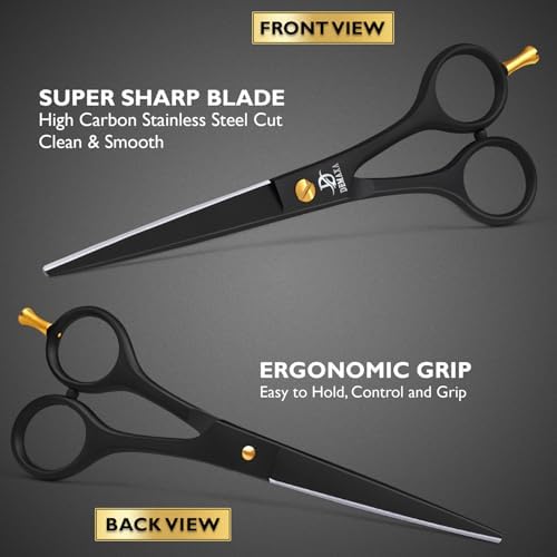 DEMAXA Professional Hair Scissors 6.5 Inch - Premium High Carbon Stainless Steel Barber Salon Hair Shears for Haircut Scissors - Ergonomic Design Super-Sharp Hair cutting Shears Blades - Image 4