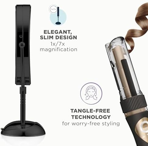 Conair Limited Edition Bundle | INFINITIPRO BY CONAIR Curl Secret Automatic Curling Iron in 3/4-inch Barrel - and - Conair Lighted Makeup Mirror | Black | Amazon Exclusive - Image 5
