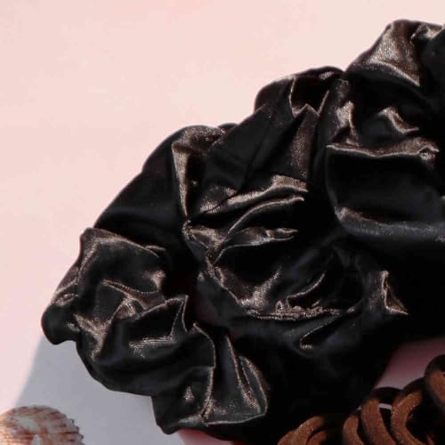 YANRONG 755PCS Hair Accessories for Woman Set Seamless Ponytail Holders Variety Hair Scrunchies Hair Bands Scrunchy Hair Ties For Thick and Curly (755PCS (black brown)) - Image 4