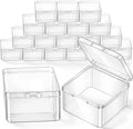 Jetec 18 Pieces Small Clear Plastic Storage Box, 2.5 x 2.5 x 1.6 Inch by Jetec