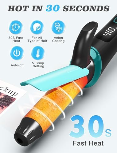 Mini Travel Curling Iron 1 Inch,Dual Voltage with European Plug Adapter - Image 4