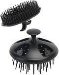 Segbeauty Shampoo Brush, 2 pcs Scalp Massage Floriated Shower Comb Long Short Teeth Set for Curly Hair, Scalp Massage Brush for Hair Growth Beard Brush Pet Grooming Wet Dry Hair Care Brushes Black by Segbeauty