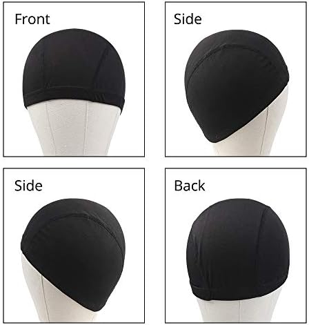 ZQIAN BEAUTY Dome Caps for Wigs - 6 Pcs Stretch Black Mesh Dome Caps for Women & Men (L) - Image 2