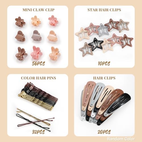 IKOCO 822PCS Hair Accessories for Girls, Elastic Hair Ties with Neutral Color Clips and Tools - Image 5