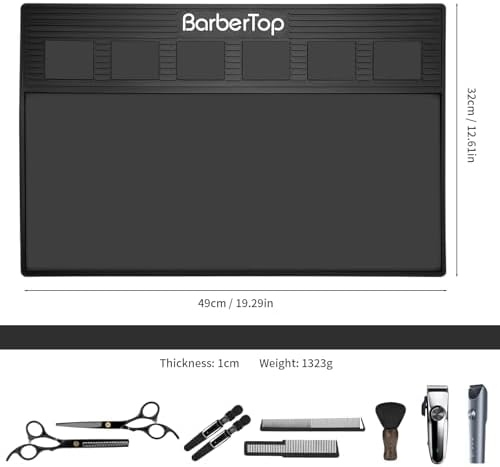 Magnetic Barber Mat with 6 Magnets - 19.3"x12.6" Non-Slip Tool Organizer for Clippers, Station Table Pad | Barber Mats for Grooming, Salon & Home Use - Image 4