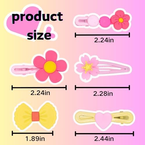 70PCS Hair Accessories for Girls Little Girl Hair Clips Barrettes for Baby Toddler Teens Women Kids Cute Candy Colorful Flower Gift for 6-18 Ages (Girls Hair Accessories) - Image 2