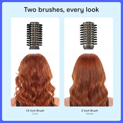Conair InfinitiPRO Blow Dryer Brush Set, Rotating, 2" & 1" Brush Heads - Image 3